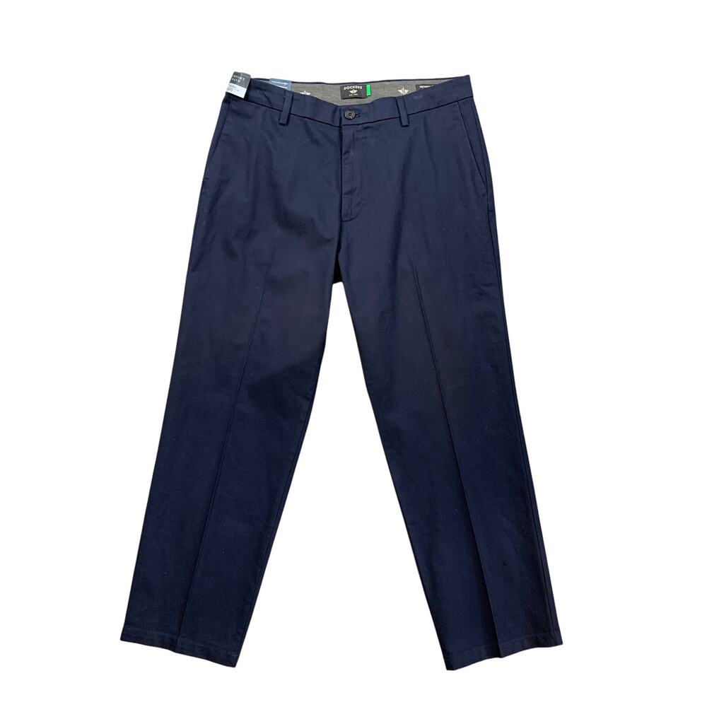 Dockers Pants Mens 34 Signature Khaki Classic Fit Iron Free Lux Cotton Stretch